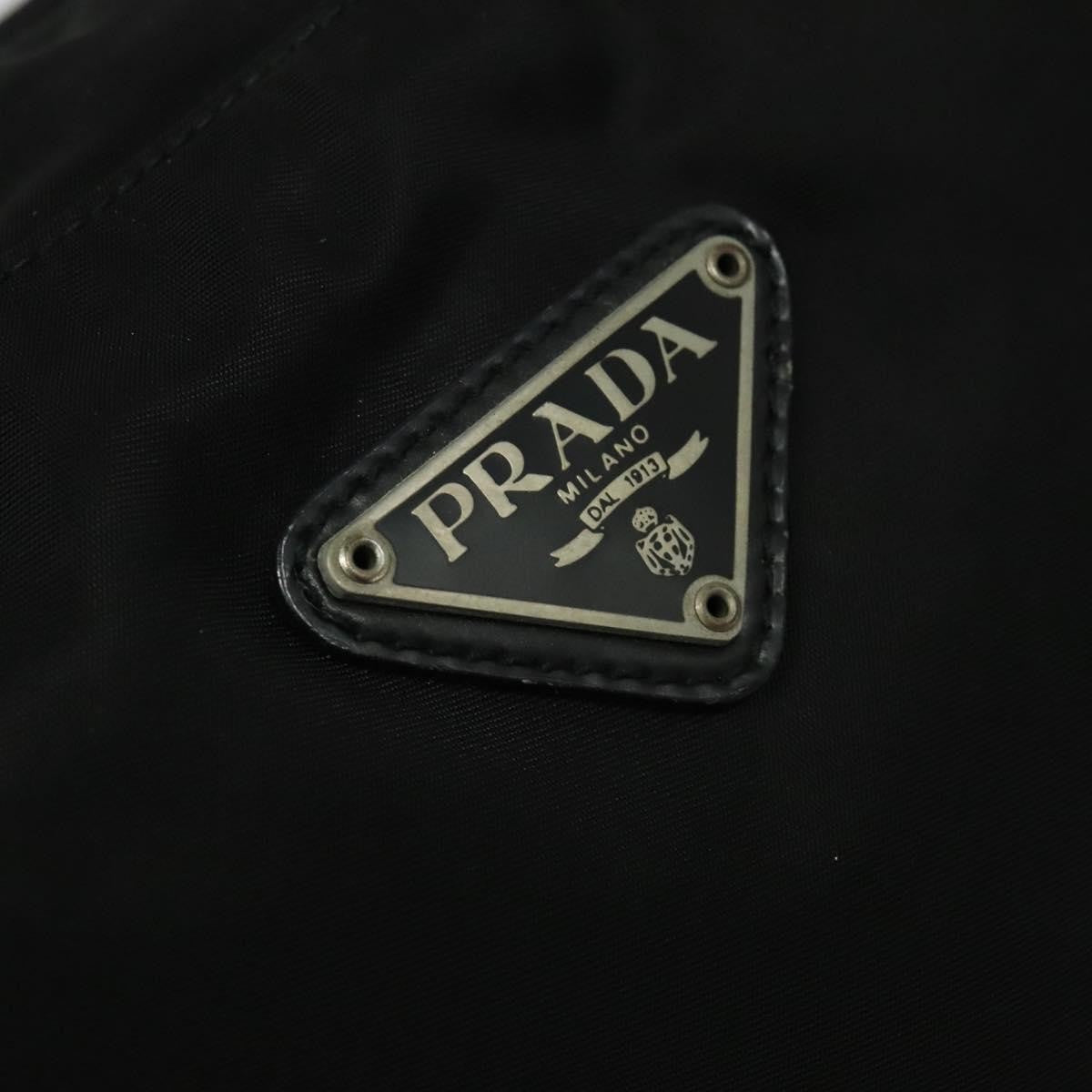 Prada Vintage Zip Handbag Tessuto, BLACK, NYLON, Handbag