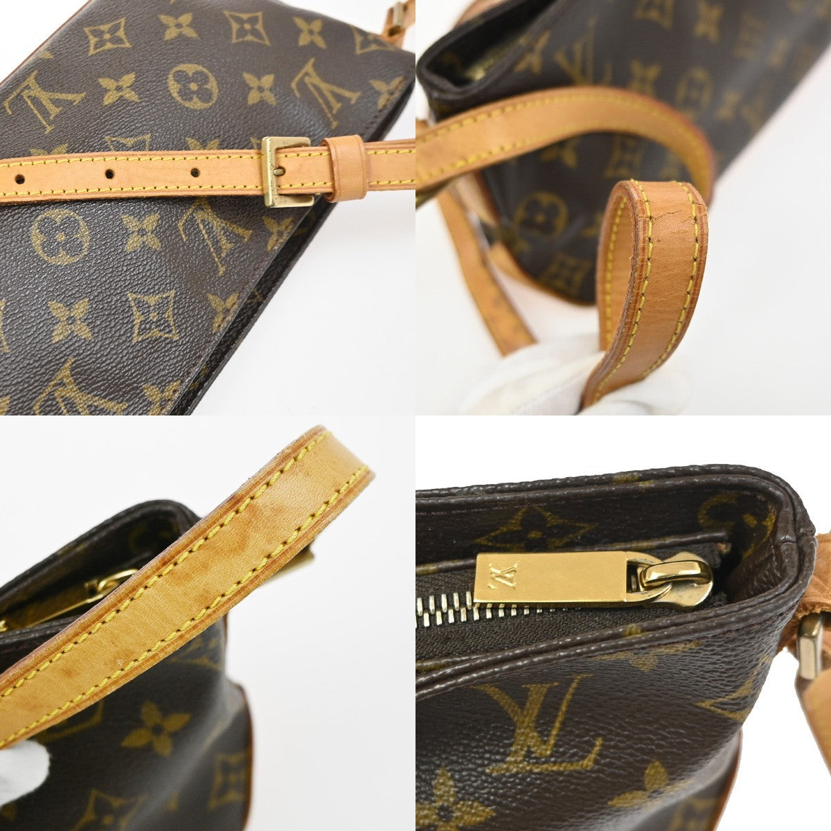 Louis Vuitton Trotteur Handbag Monogram Canvas, Brown, Canvas, Shoulder Bag