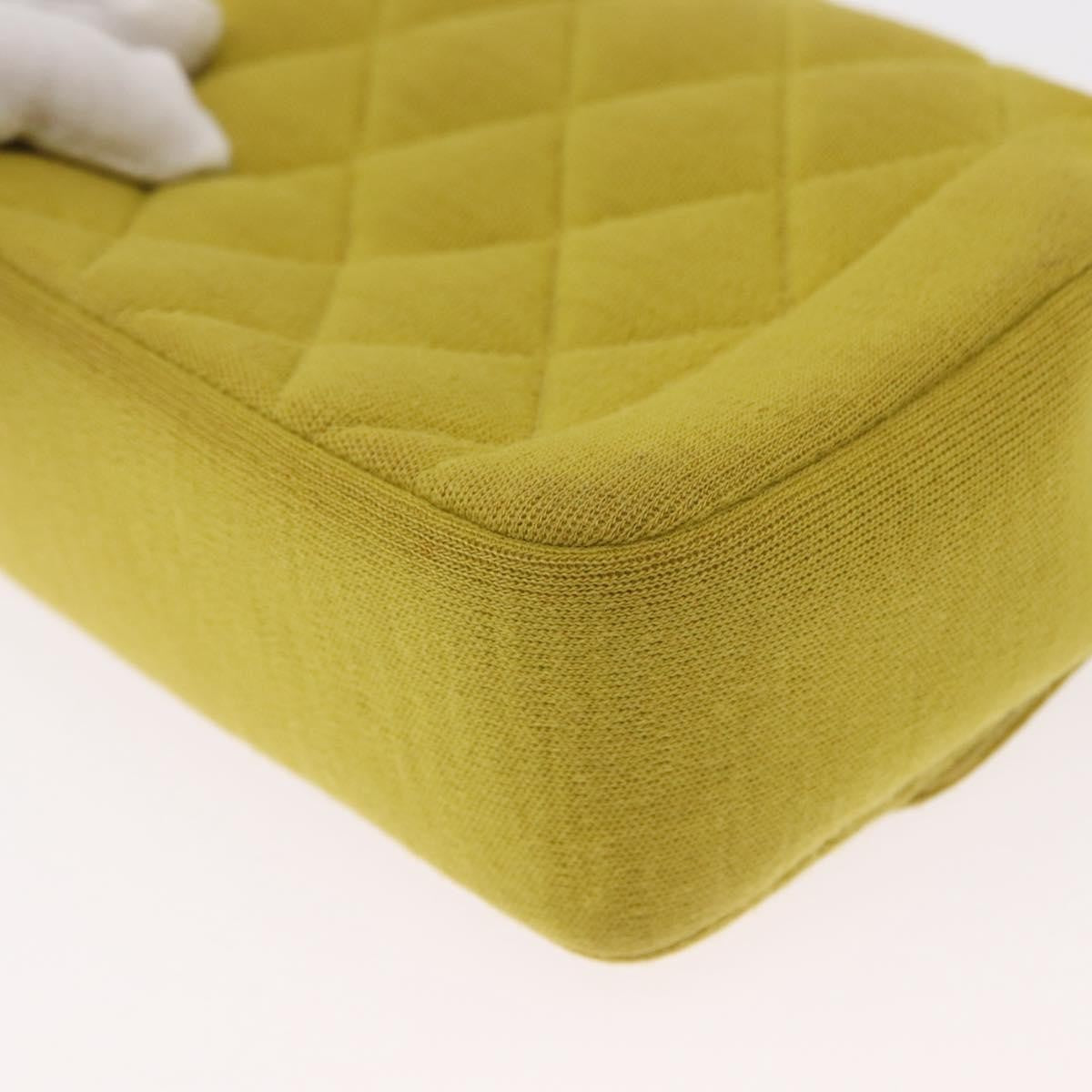 Chanel Chic With Me Flap Bag Quilted Jersey, YELLOW, COTTON, Shoulder bag