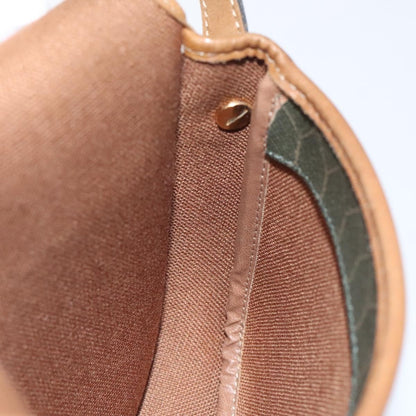 Christian Dior Vintage Honeycomb Flap Crossbody Bag Coated Canvas, BROWN, CANVAS, Crossbody bag