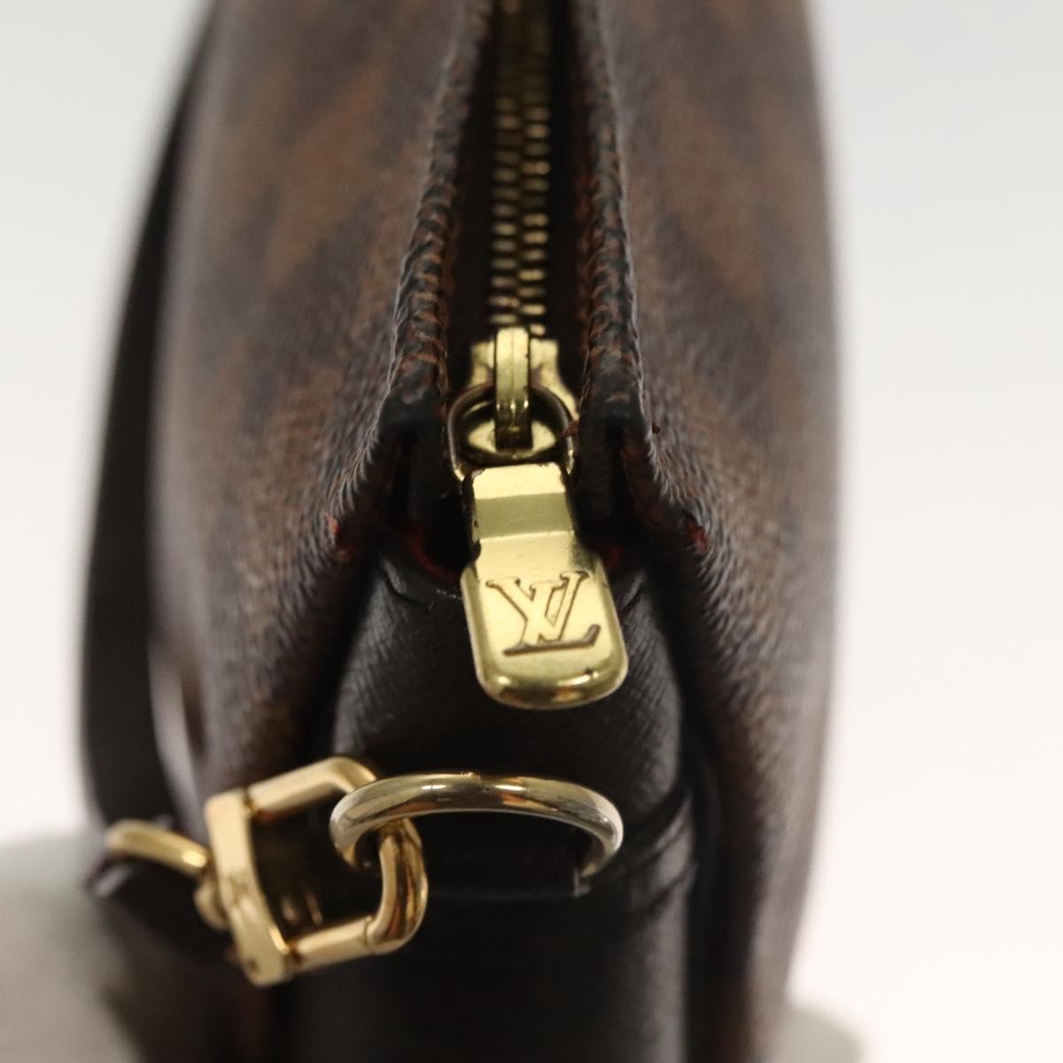 Louis Vuitton Trousse Make Up Bag Damier, BROWN, CANVAS, Clutche & pouche