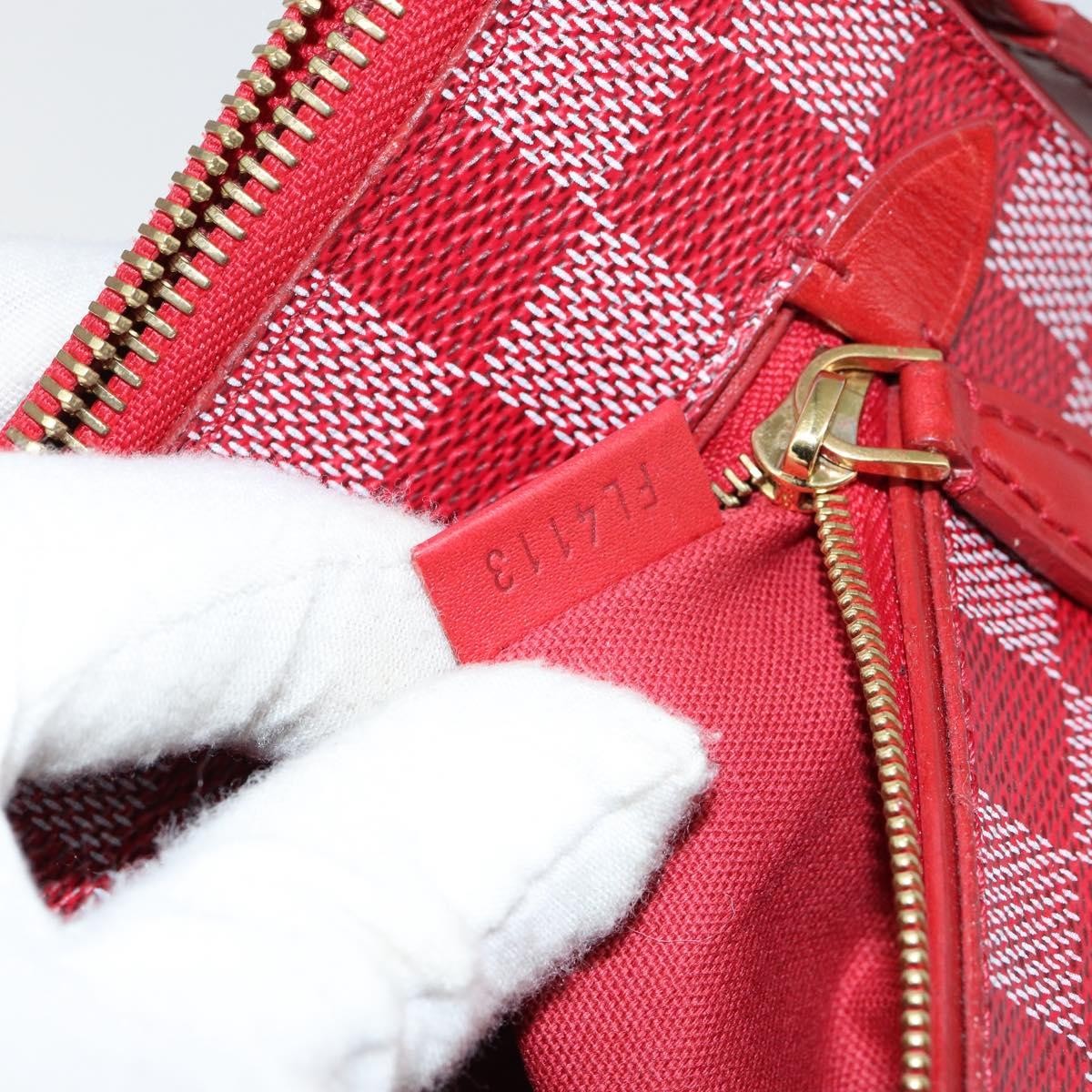 Louis Vuitton Modul Handbag Damier Couleurs, RED, CANVAS, Clutche & pouche