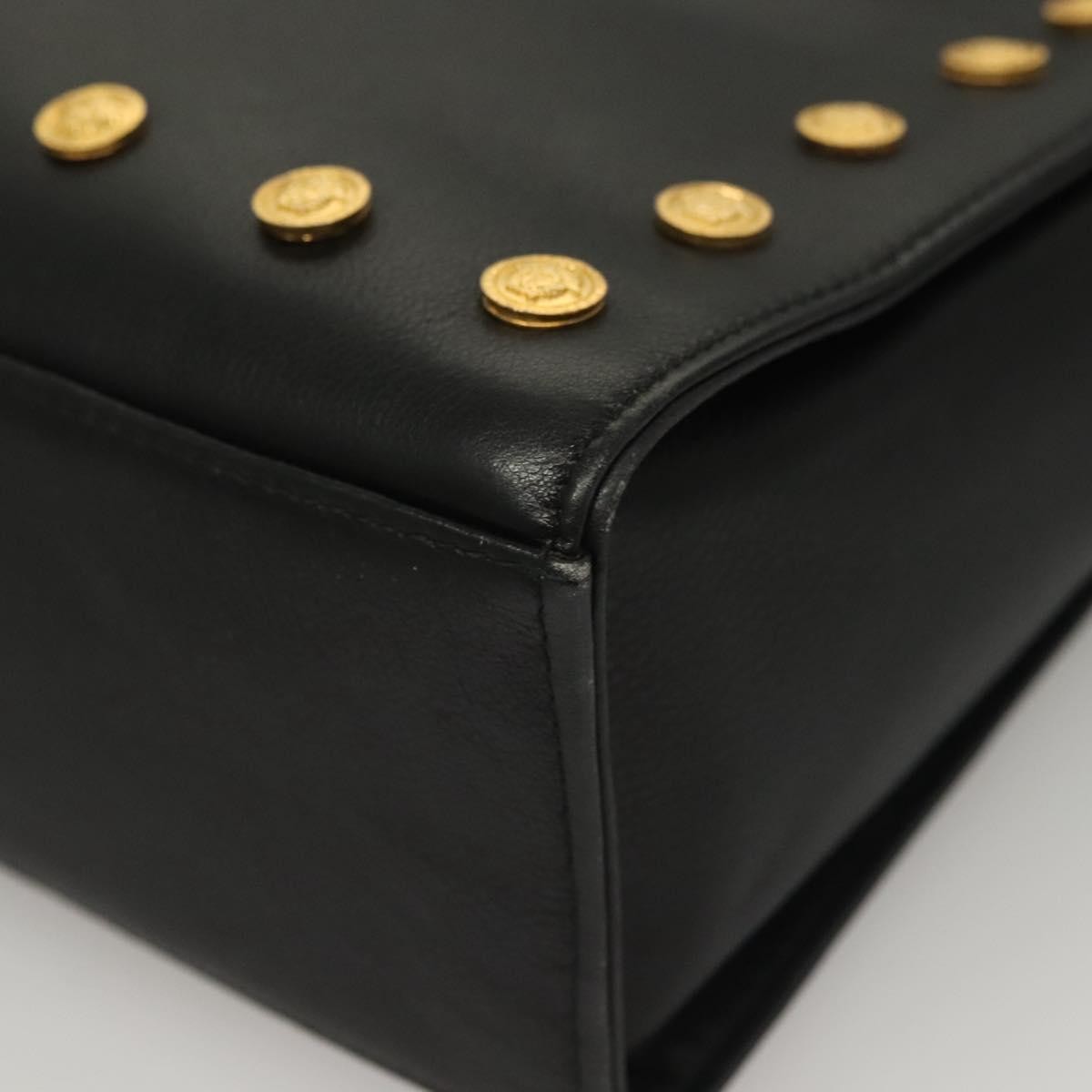 Versace Medusa Shoulder Bag Leather, BLACK, LEATHER, Shoulder bag