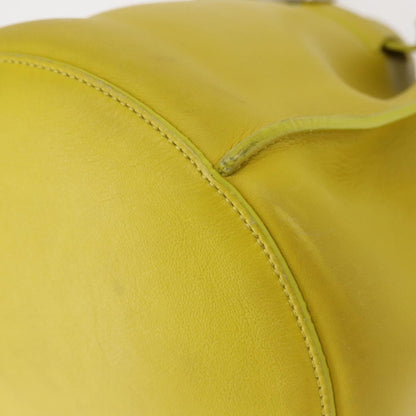 Celine Long Strap Big Bag Bucket Leather, YELLOW, LEATHER, Shoulder bag