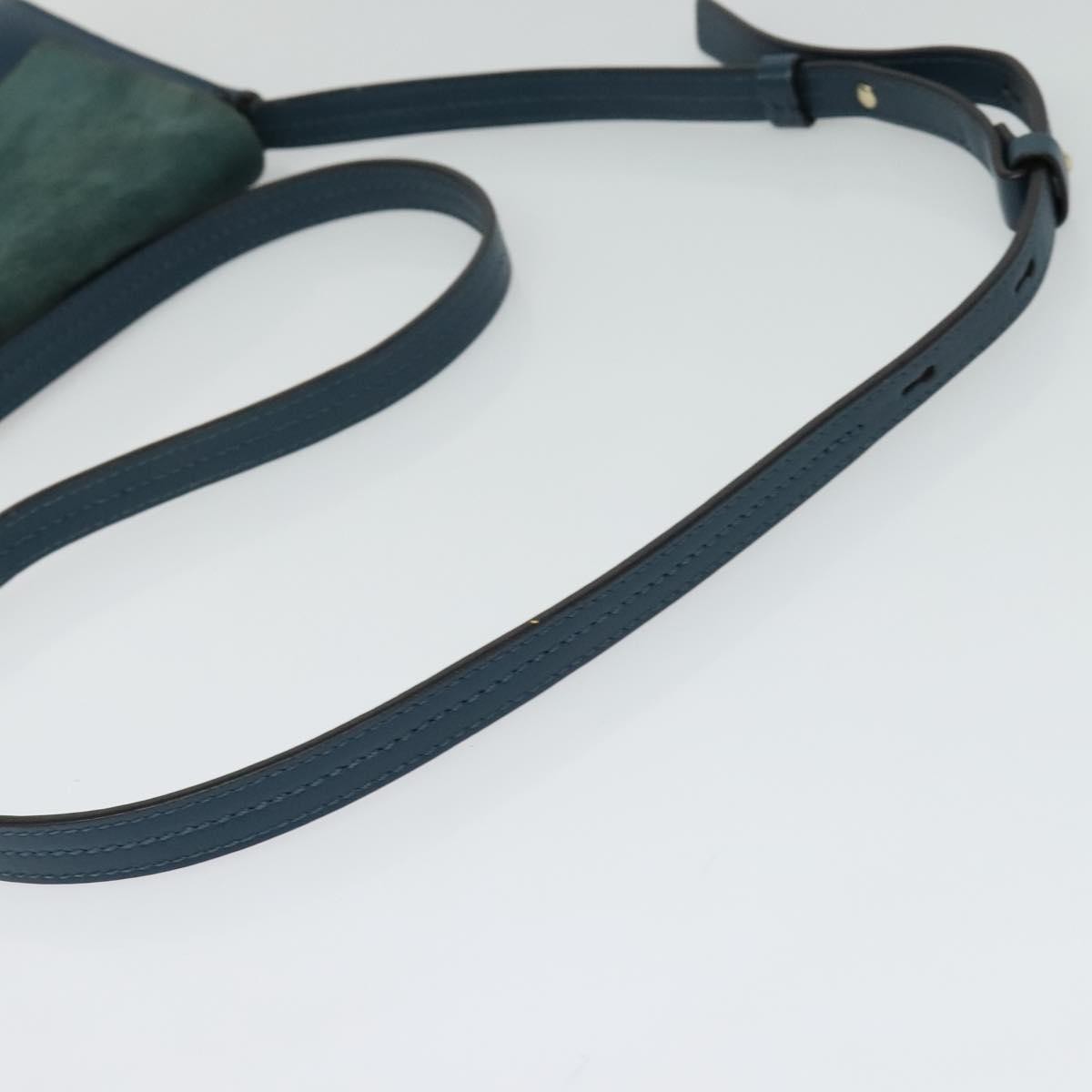 Chloe Faye Crossbody Leather and Suede, Blue, Suede, Handbag