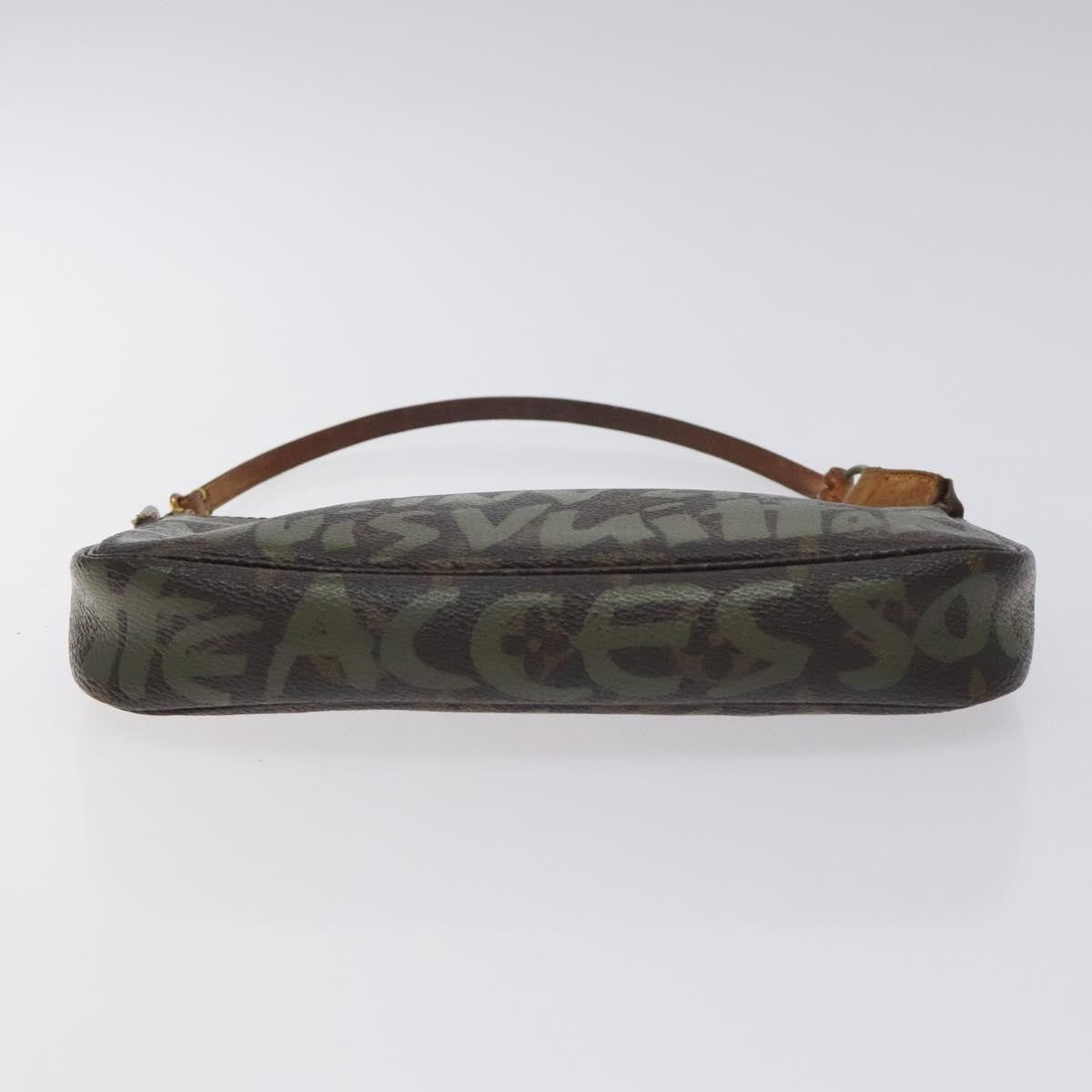 Louis Vuitton Pochette Accessoires Limited Edition Monogram Graffiti, KHAKI, CANVAS, Clutche & pouche