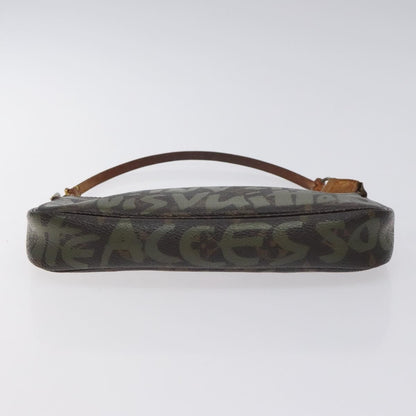 Louis Vuitton Pochette Accessoires Limited Edition Monogram Graffiti, KHAKI, CANVAS, Clutche & pouche