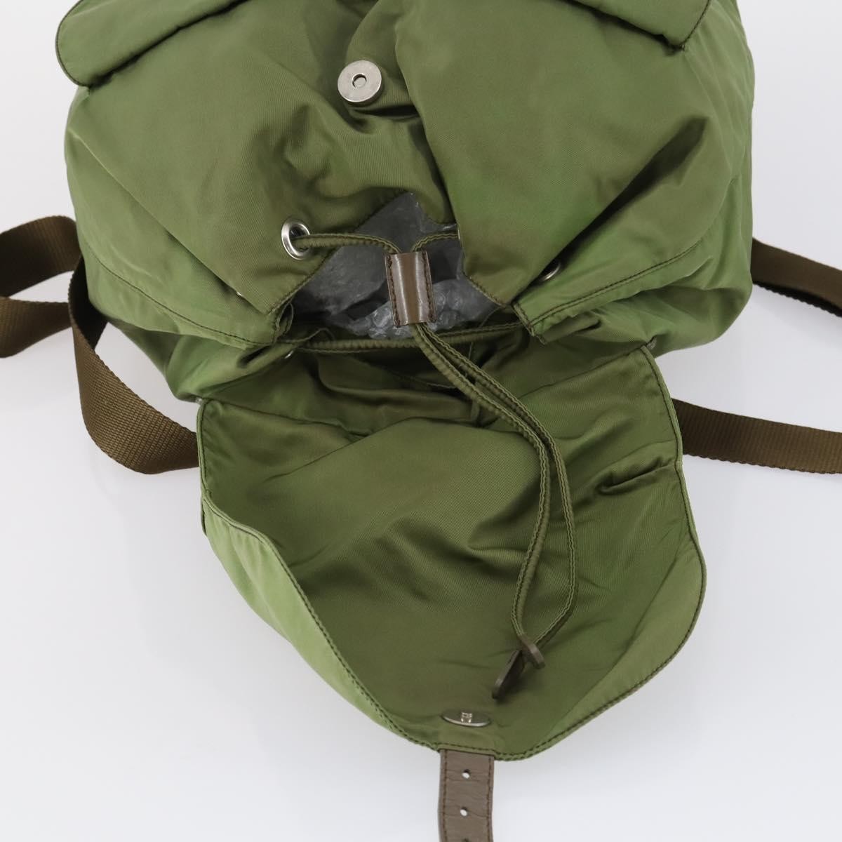 Prada Double Front Pocket Backpack Tessuto, KHAKI, NYLON, Backpack