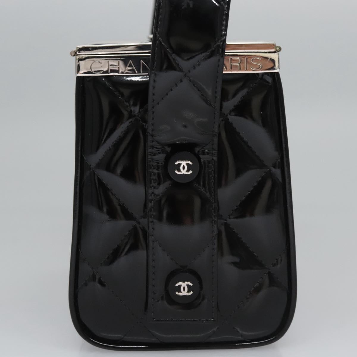 Chanel Vintage Vanity Case Patent, BLACK, PATENT_LEATHER, Toiletry Case