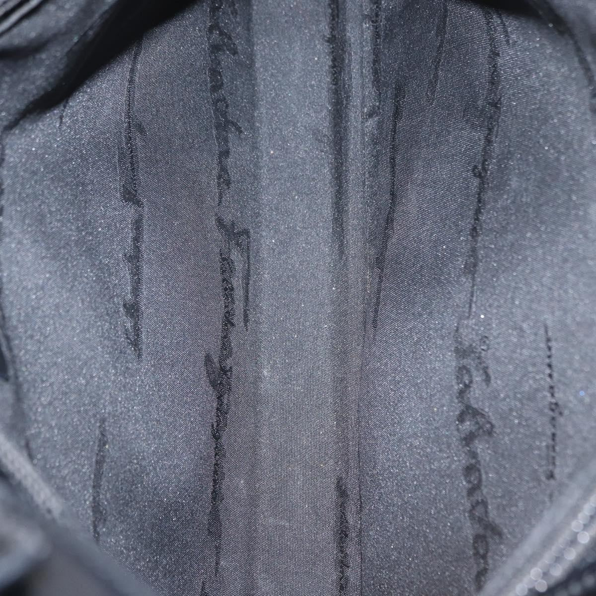 Salvatore Ferragamo Gancini Shoulder Bag Leather, BLACK, LEATHER, Shoulder bag