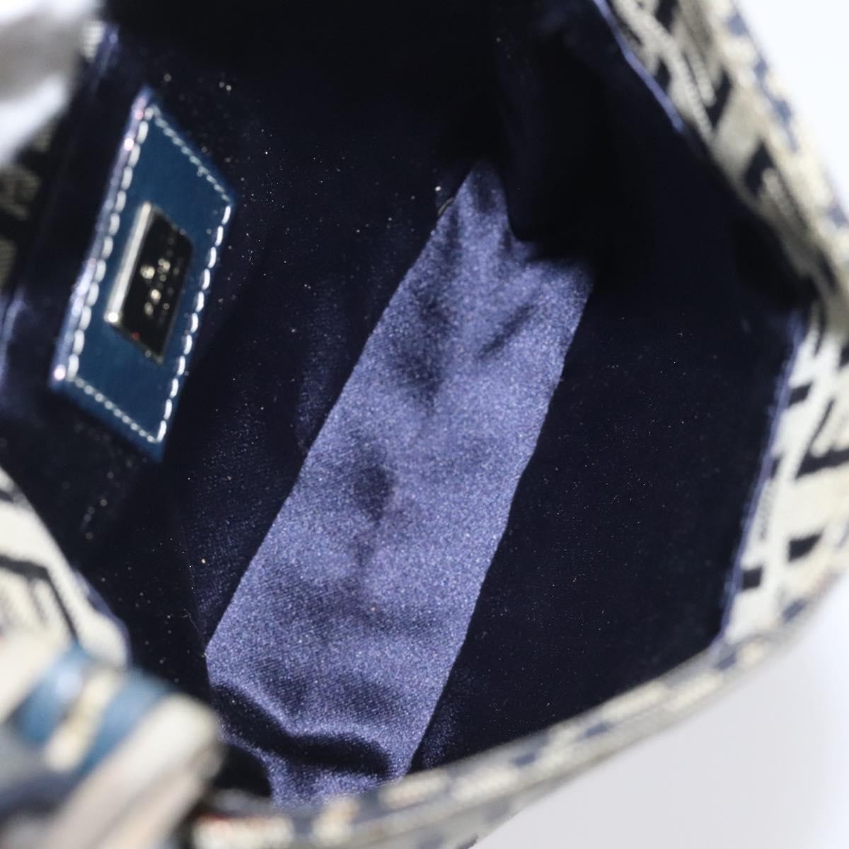 Fendi Vintage Shoulder Bag Zucca Canvas, NAVY, CANVAS, Shoulder bag