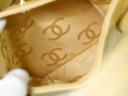 Chanel Surpique Tote Quilted Leather, BEIGE, LEATHER, Tote bag