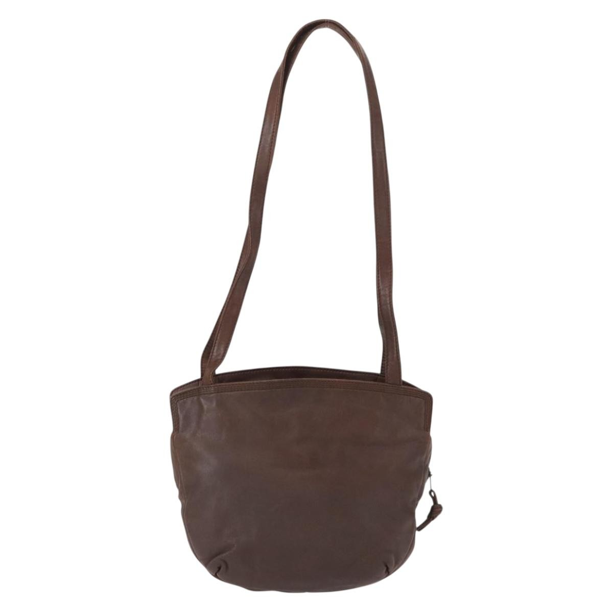Loewe Anagram Shoulder Bag Leather, BROWN, LEATHER, Shoulder bag