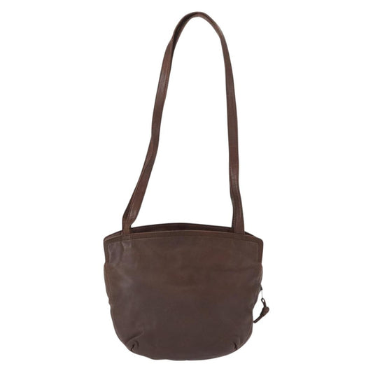 Loewe Anagram Shoulder Bag Leather, BROWN, LEATHER, Shoulder bag