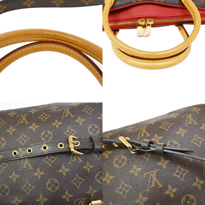 Louis Vuitton Pallas Tote Monogram Canvas with Leather, RED, CANVAS, Handbag