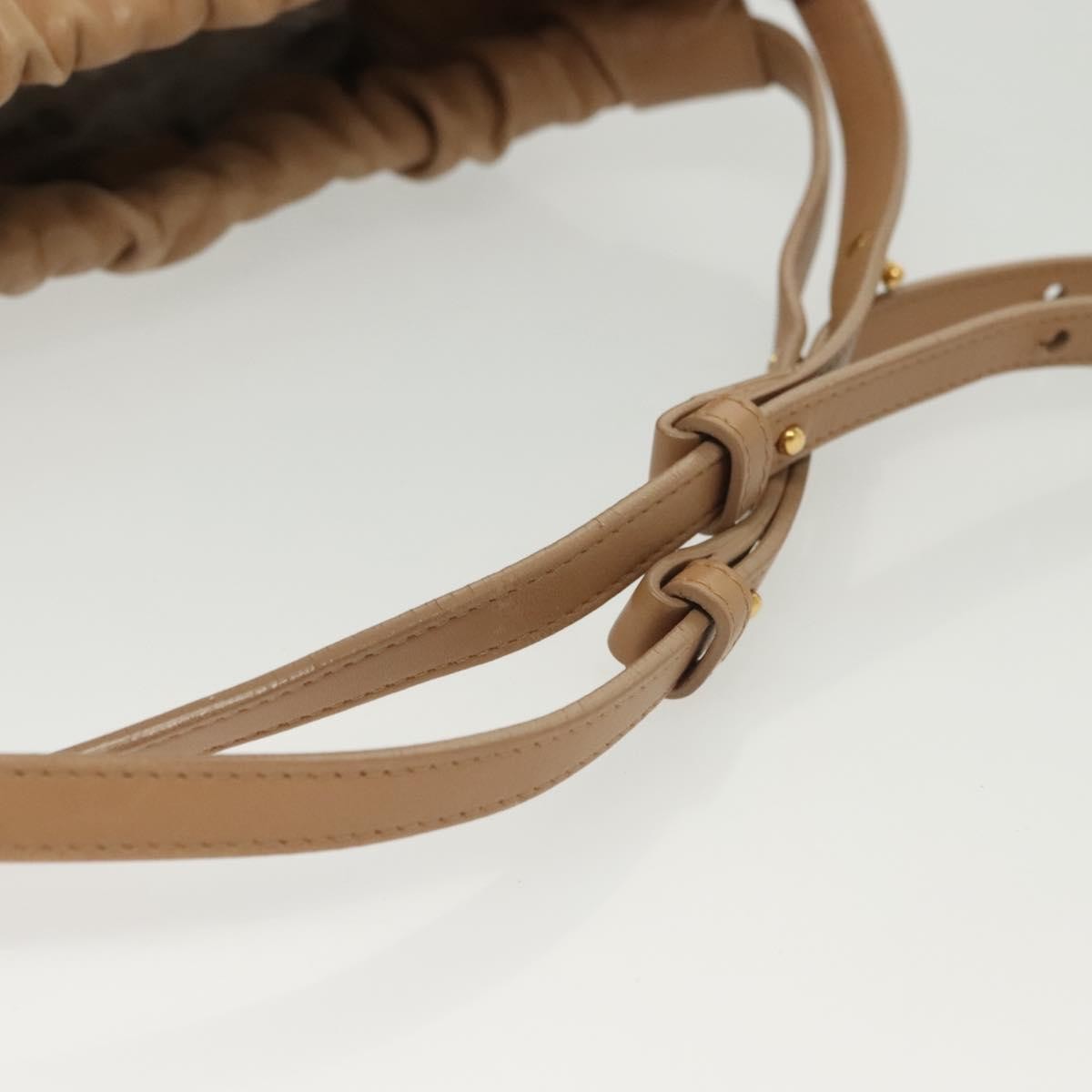 Celine Bicolor Drawstring Cabas Tote Leather, BEIGE, LEATHER, Tote bag