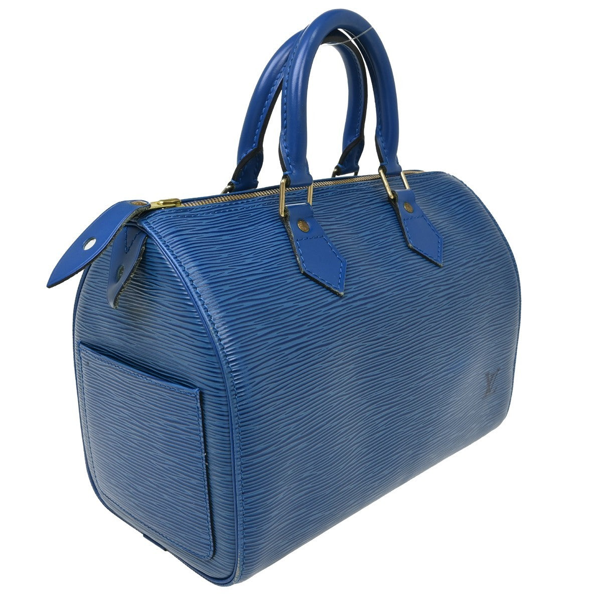 Louis Vuitton Speedy Handbag Epi Leather, Blue, Leather, Handbag