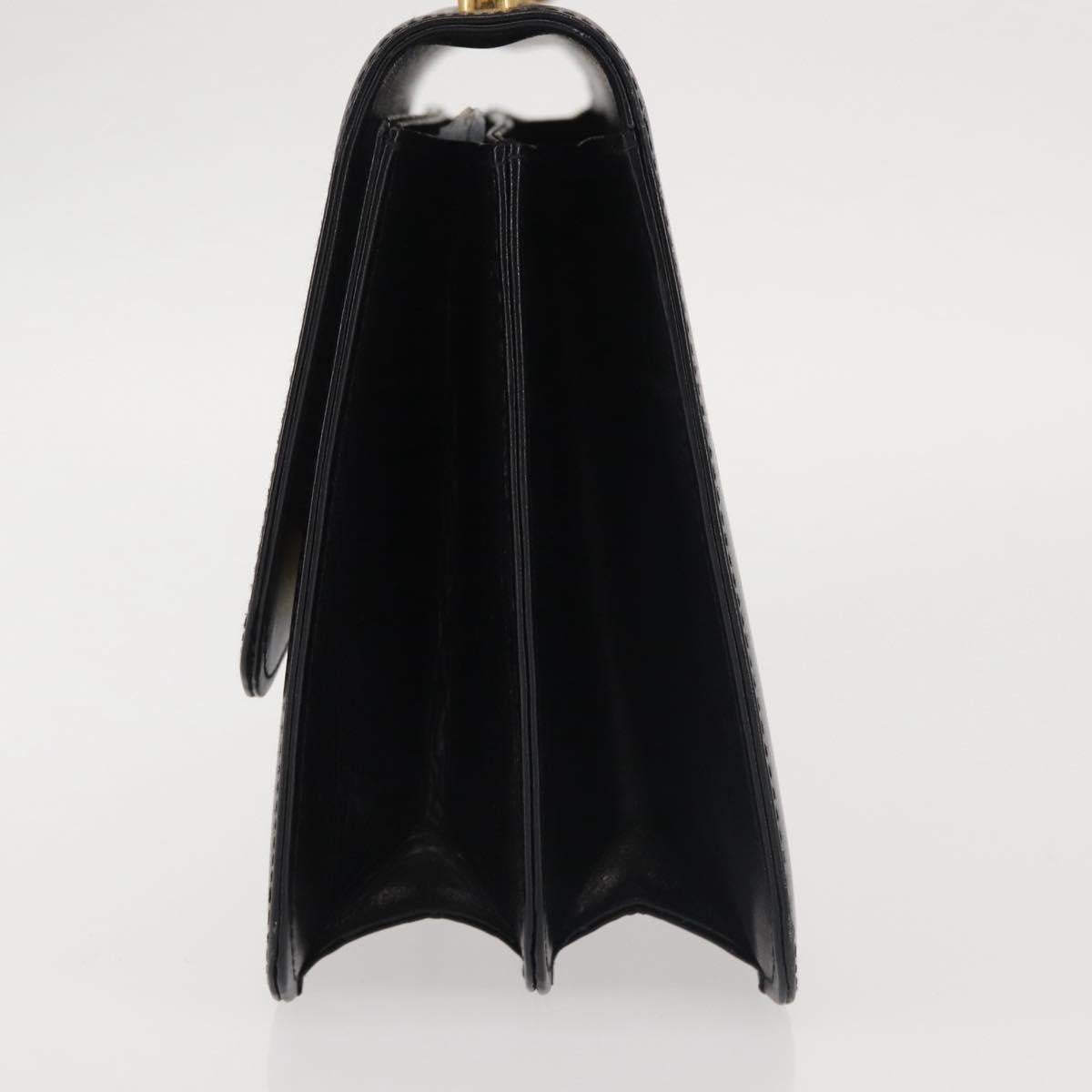 Gucci 1973 Flap Top Handle Bag Leather, BLACK, LEATHER, Handbag