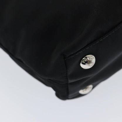 Prada Convertible Zip Tote Tessuto with Leather, BLACK, NYLON, Tote bag