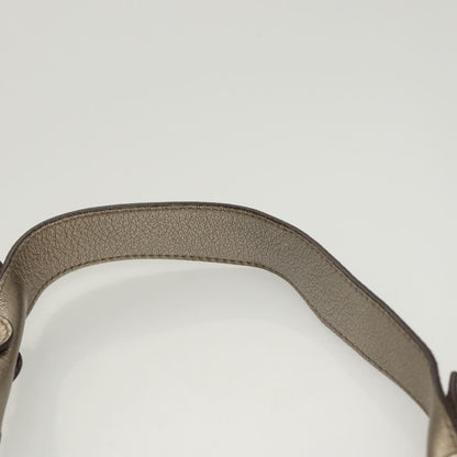 Salvatore Ferragamo Gancini Shoulder Bag Leather, GOLD, LEATHER, Shoulder bag