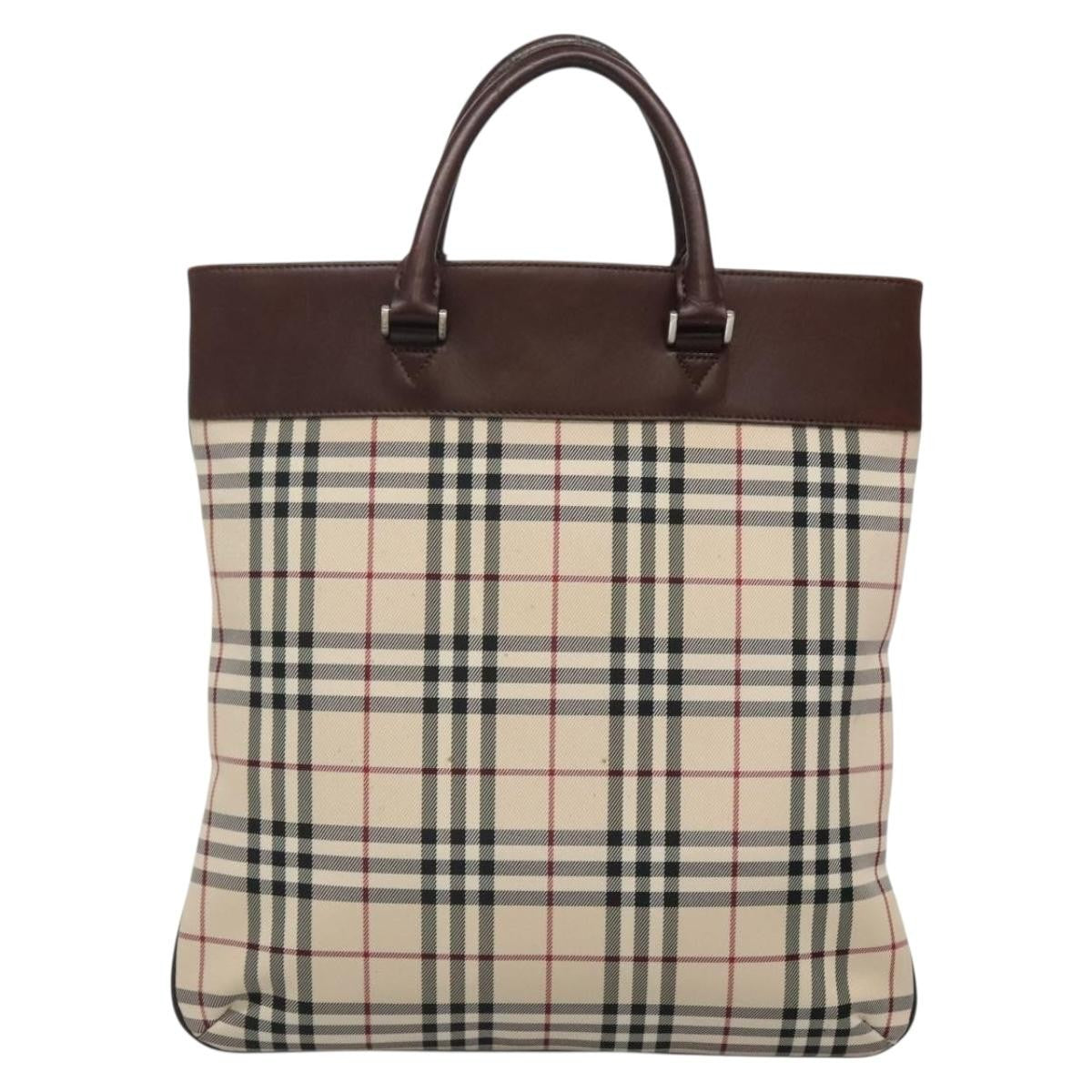 Burberry Nova Check Tote Nylon, BEIGE, NYLON, Tote bag