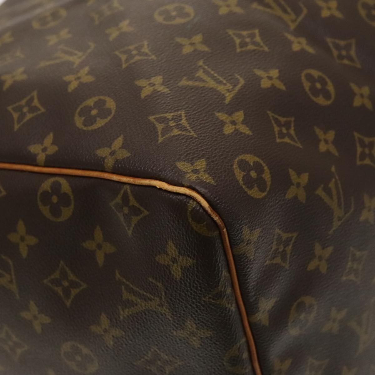 Louis Vuitton Keepall Bag Monogram Canvas, BROWN, CANVAS, Travel bag