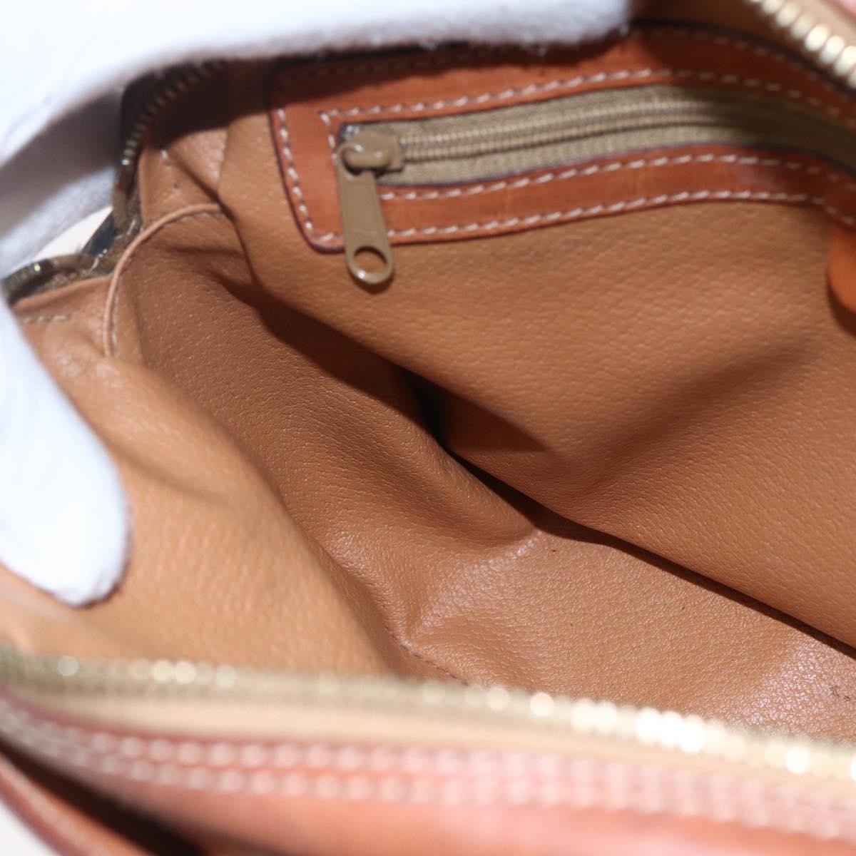 Celine Vintage Macadam Shoulder Bag Canvas and Leather, BROWN, CANVAS, Shoulder bag