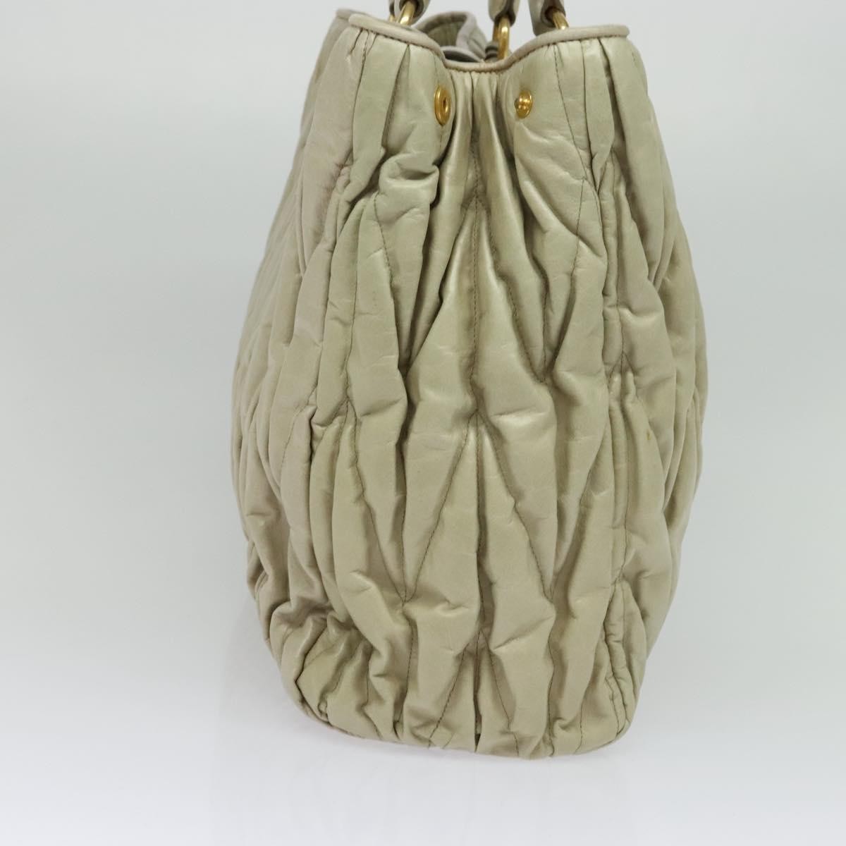 Miu Miu Coffer Convertible Satchel Leather, BEIGE, LEATHER, Handbag