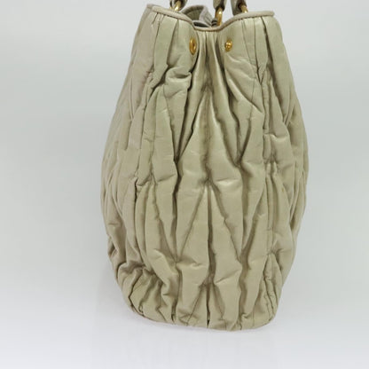 Miu Miu Coffer Convertible Satchel Leather, BEIGE, LEATHER, Handbag