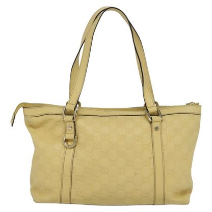 Gucci Abbey Zip Tote Guccissima, YELLOW, CANVAS, Tote bag