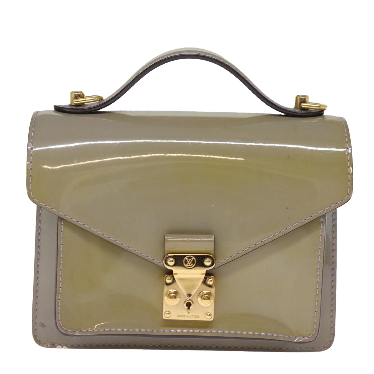 Louis Vuitton Monceau Handbag Vernis, PURPLE, PATENT_LEATHER, Handbag