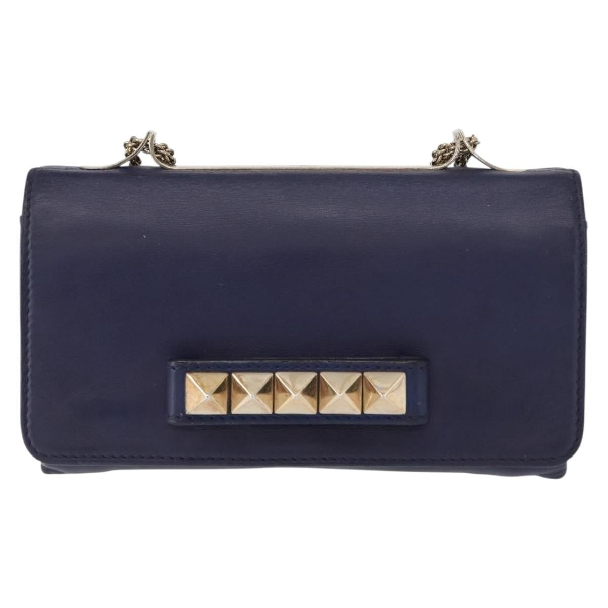 Valentino Garavani Va Va Voom Flap Shoulder Bag Leather, NAVY, LEATHER, Shoulder bag