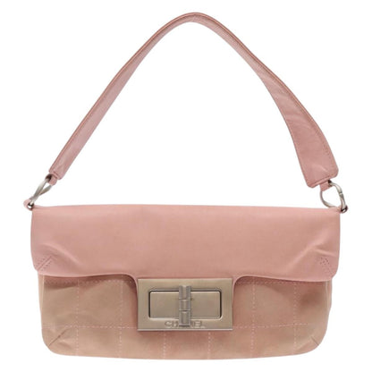 Chanel Giant Mademoiselle Lock Shoulder Bag Suede, PINK, SUEDE, Shoulder bag