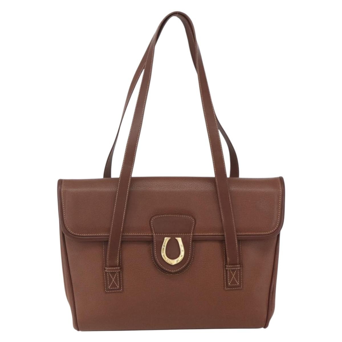Gucci Vintage tote Leather, BROWN, LEATHER, Tote bag