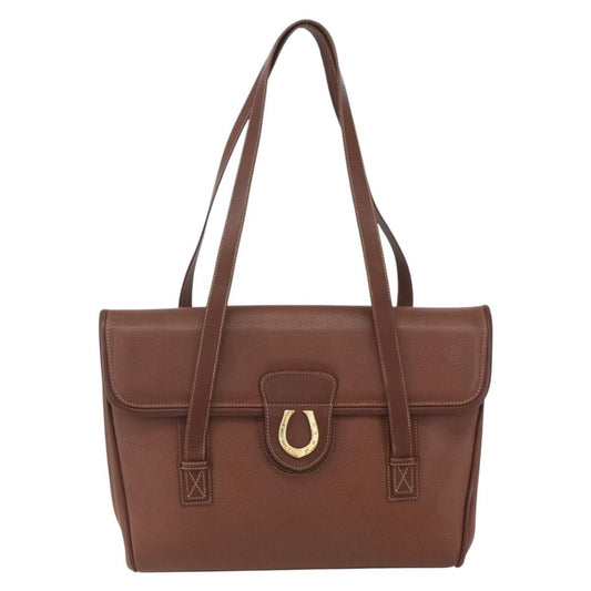 Gucci Vintage tote Leather, BROWN, LEATHER, Tote bag