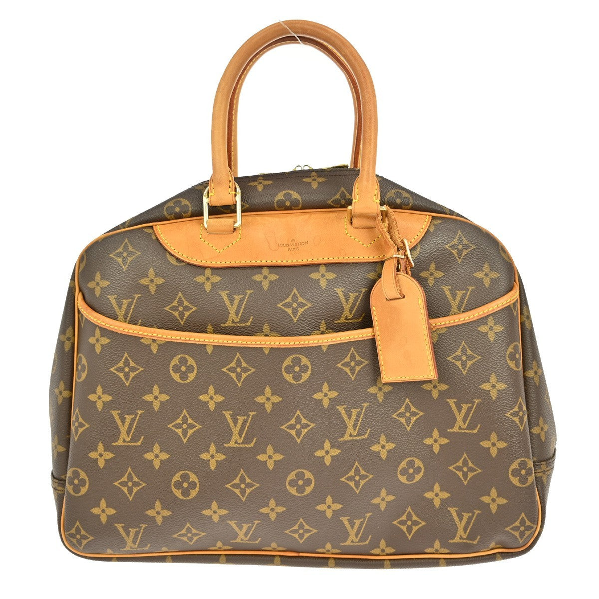 Louis Vuitton Deauville Handbag Monogram Canvas, BROWN, CANVAS, Handbag