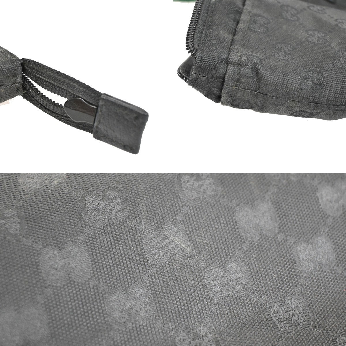 Gucci Web Zip Tote GG Nylon, BLACK, NYLON, Shoulder bag