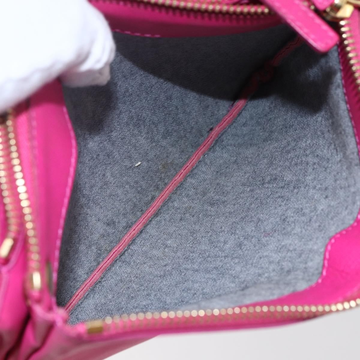 Celine Trio Crossbody Bag Leather, PINK, LEATHER, Shoulder bag