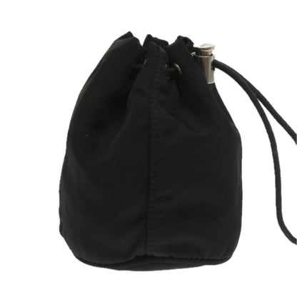 Prada Drawstring Crossbody Pouch Tessuto, BLACK, NYLON, Clutche & pouche