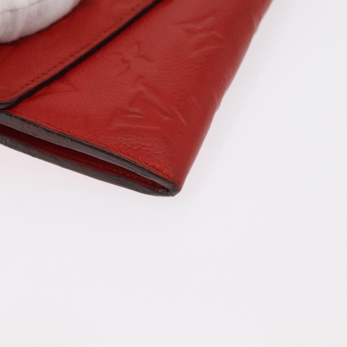 Louis Vuitton Sarah Wallet NM Monogram Empreinte Leather, ORANGE, LEATHER, Wallets