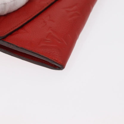 Louis Vuitton Sarah Wallet NM Monogram Empreinte Leather, ORANGE, LEATHER, Wallets