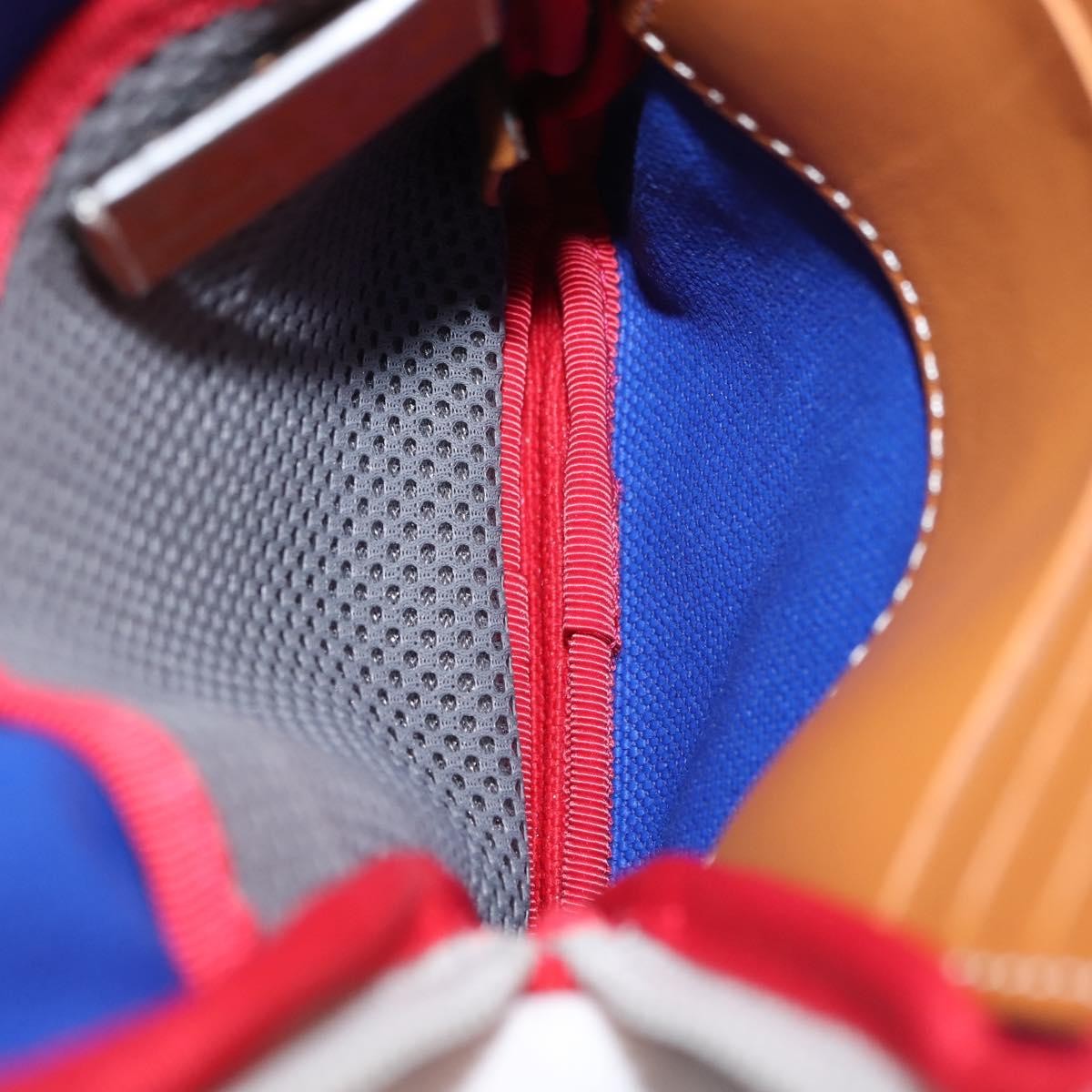 Loewe Eye/Loewe/Nature Zip Neck Pouch Canvas with Applique, BLUE, CANVAS, Clutche & pouche