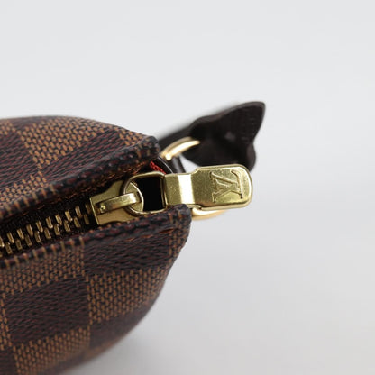 Louis Vuitton Trousse Make Up Bag Damier, BROWN, CANVAS, Clutche & pouche