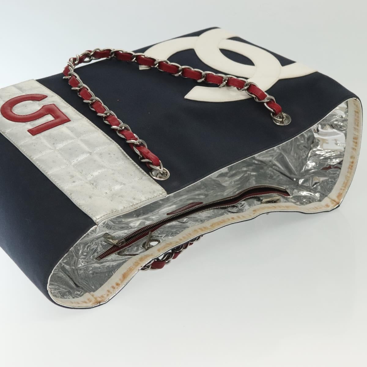 Chanel No.5 Tote Canvas and Leather, NAVY, CANVAS, Tote bag