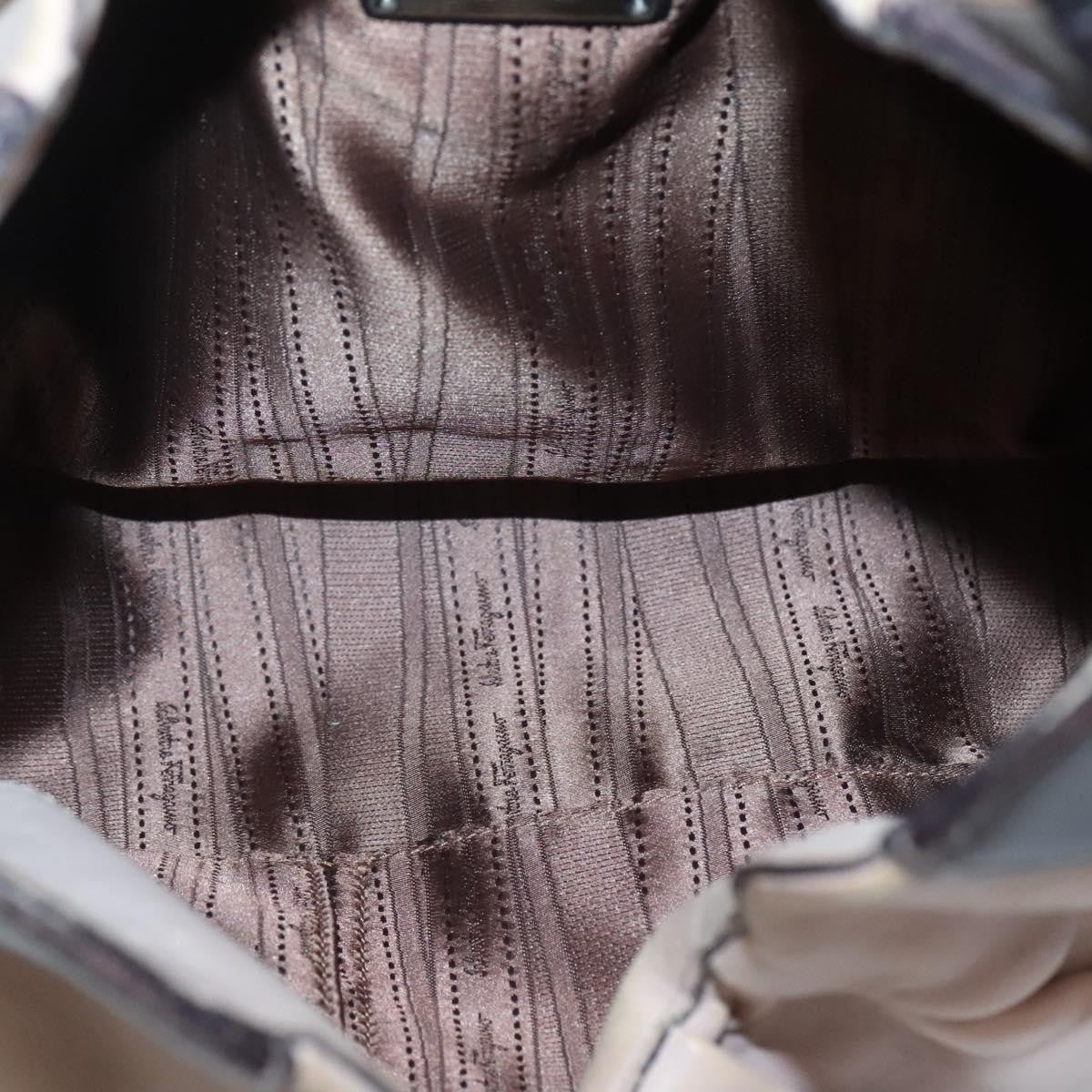 Salvatore Ferragamo Gancini Hobo Leather, BEIGE, LEATHER, Handbag