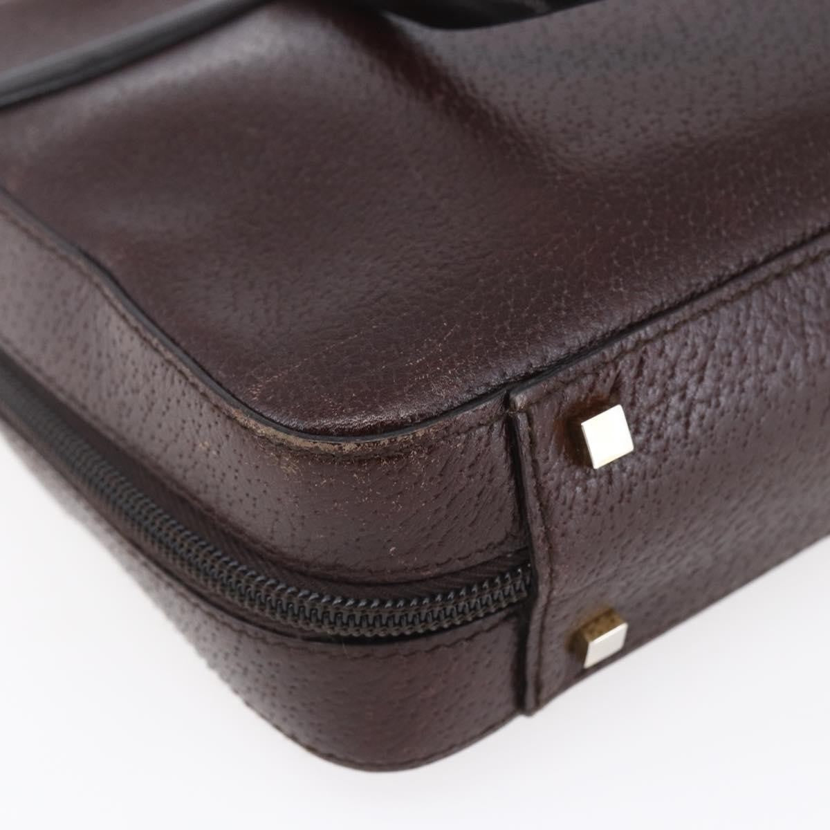 Christian Dior Vintage CD Handbag Leather, BROWN, LEATHER, Handbag