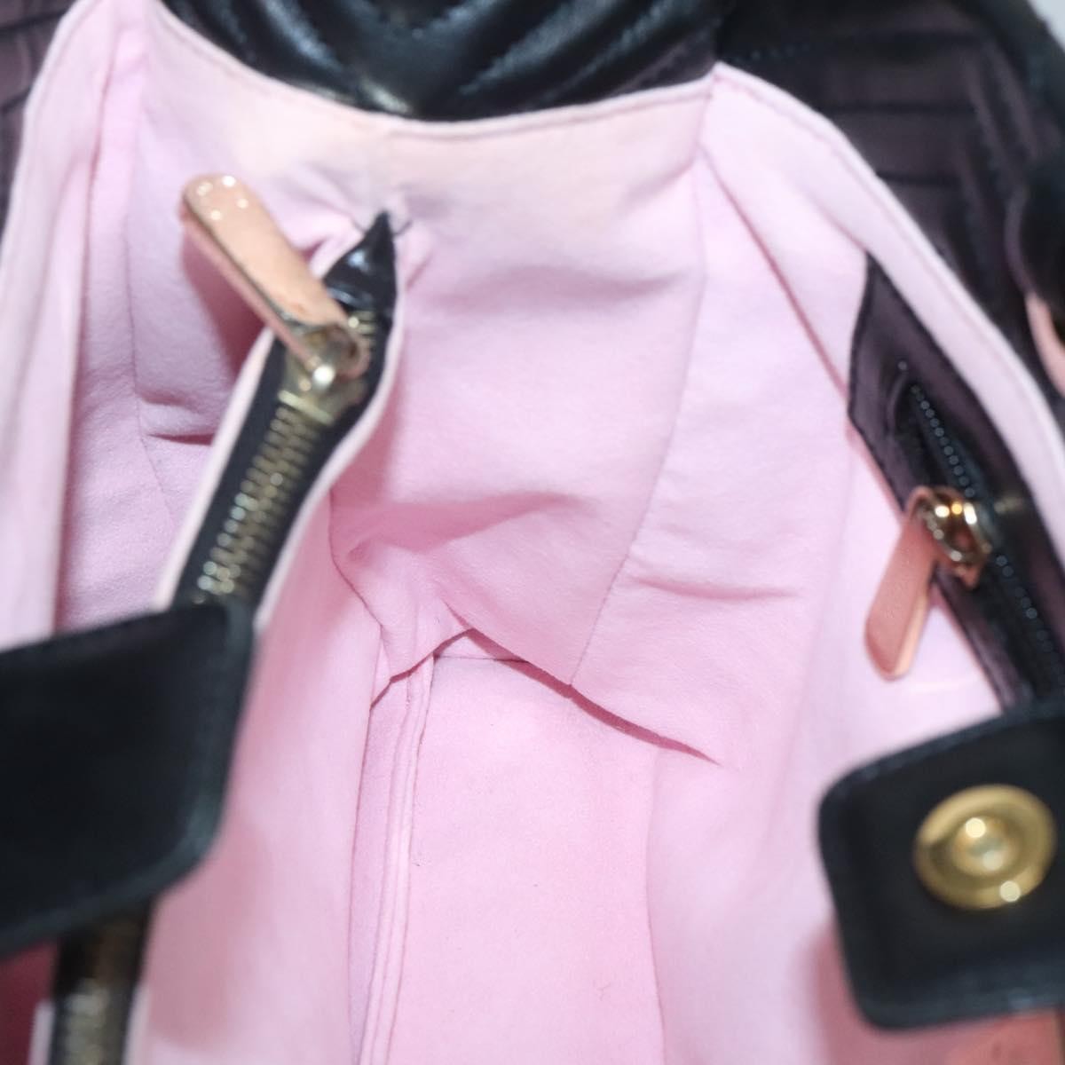 Bally Vintage Handbag Quilted Leather, BLACK, LEATHER, Handbag