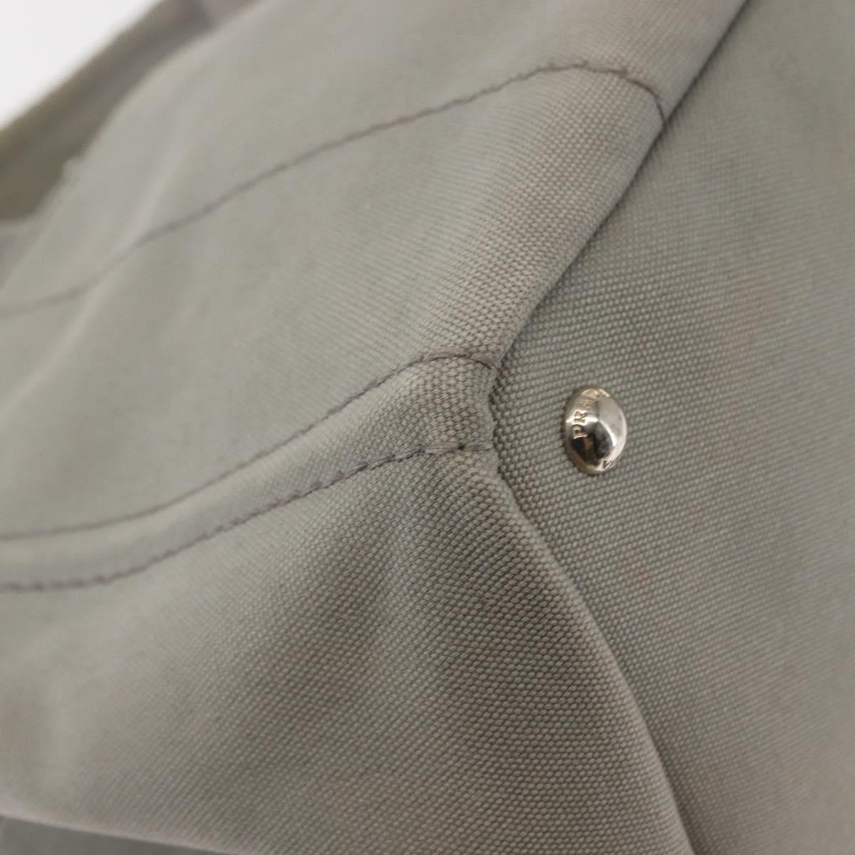 Prada Canapa Tote Canvas, GRAY, CANVAS, Tote bag