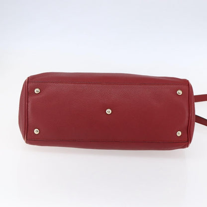 Gucci Bamboo Shopper Tote Leather, RED, LEATHER, Tote bag