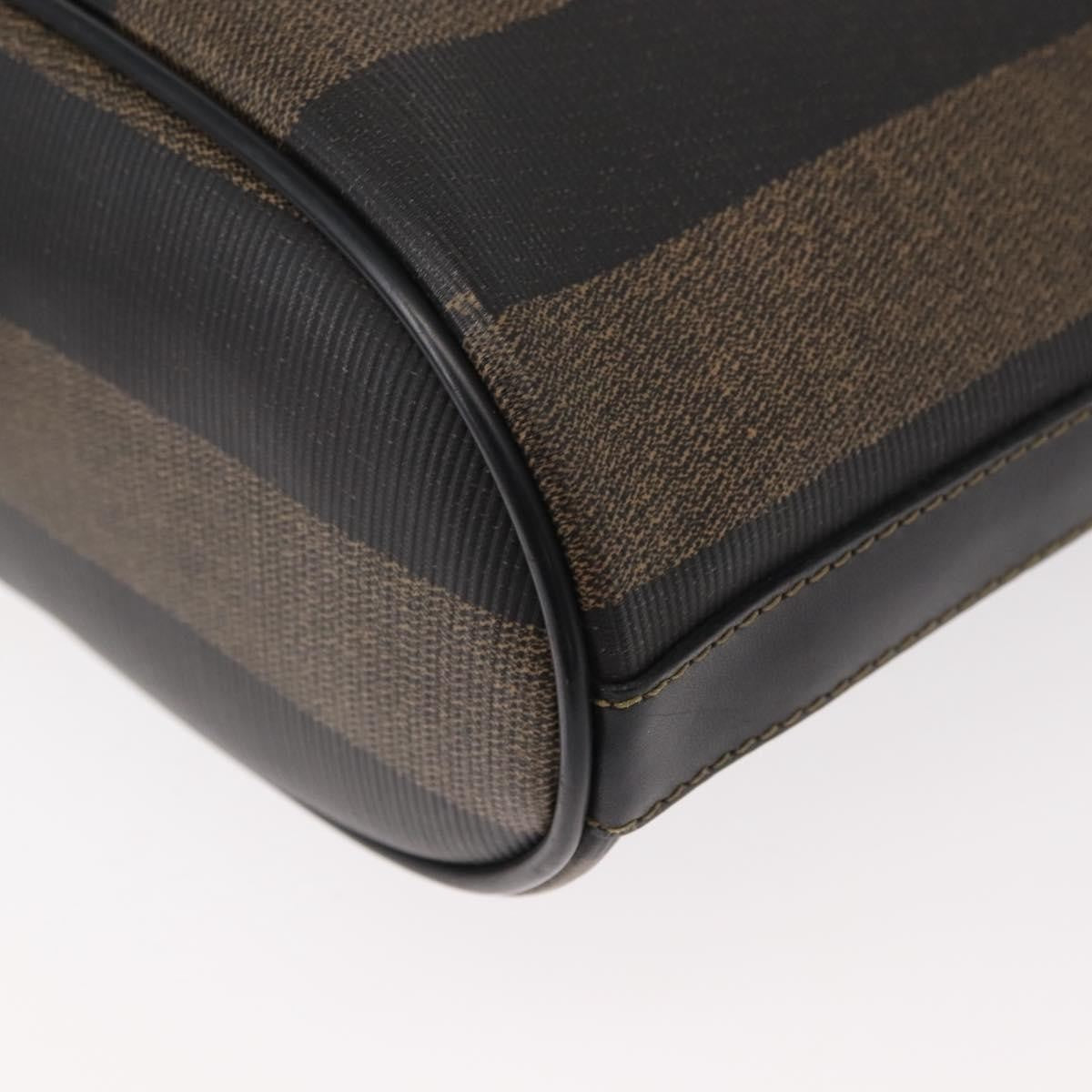 Fendi Pequin Shoulder Bag Canvas, BROWN, PVC, Shoulder bag